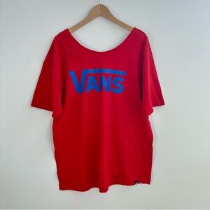 Vans Off The Wall Destroyed Off the Shoulder Tee